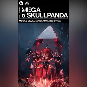 Mega Skullpanda Red Crystal 400% Sealed